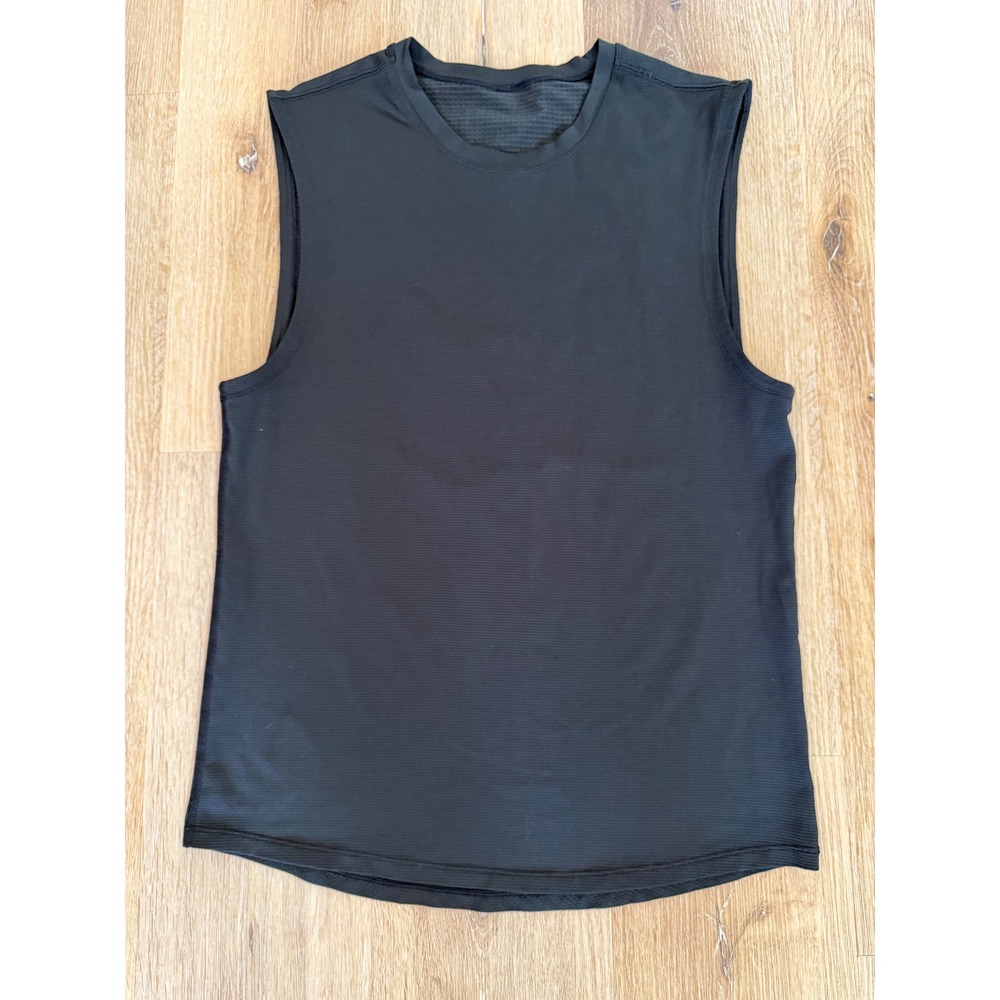 Lululemon Gorpcore Sleeveless Training Shirt Mens Small Black Textured Athletic